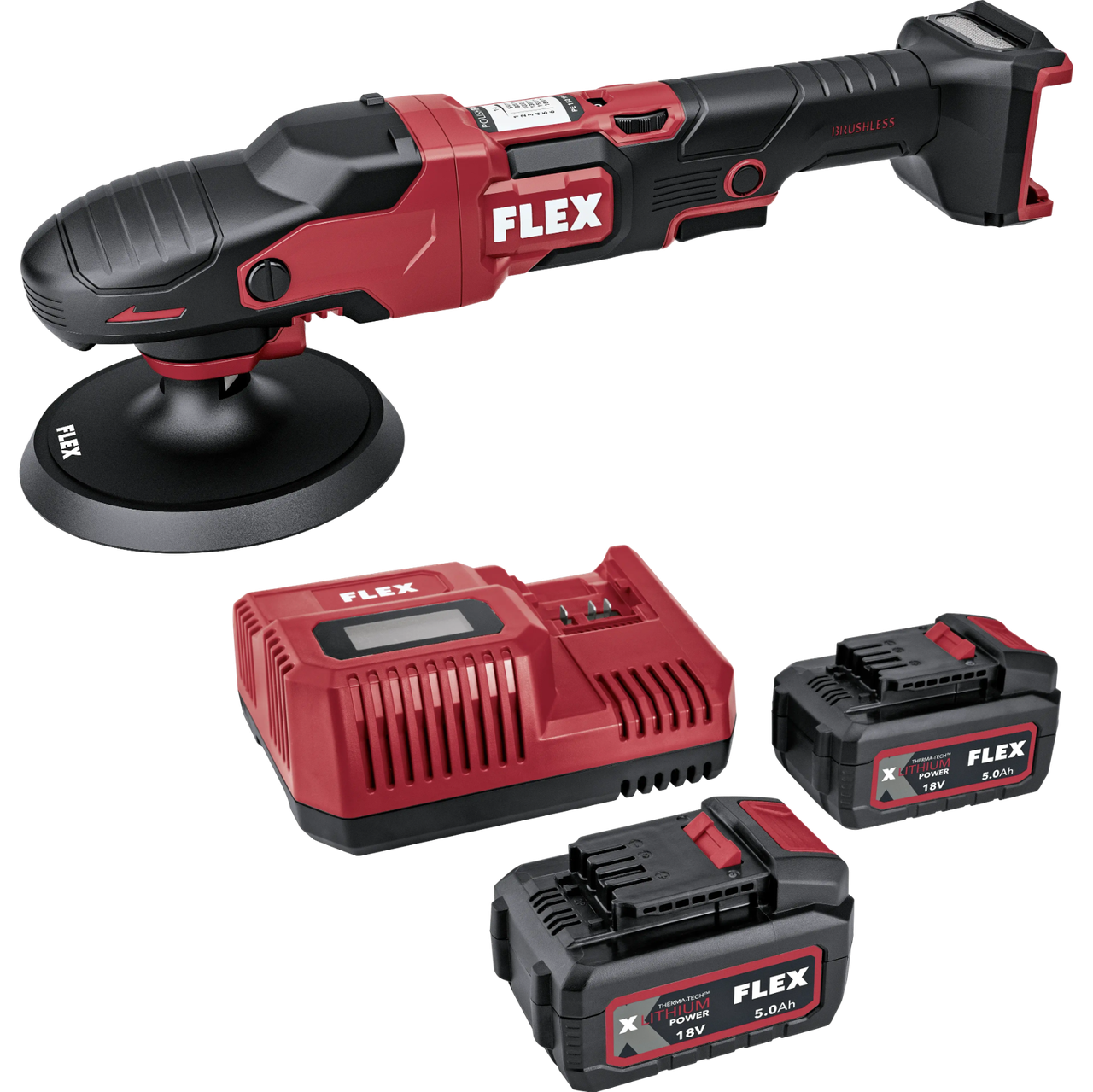 FLEX PE 150 18-EC C роторна акумуляторна полірувальна машина (SET)
