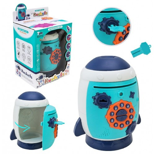 Сейф MH030 батар. світло звук у вигляді ракети в коробці р.16х13х26см