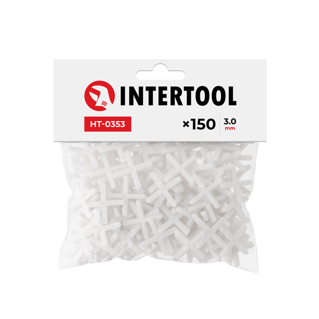 Набір дистанційних хрестиків для плитки 3,0 мм /150шт INTERTOOL HT-0353, фото 1