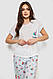 Піжама жіноча з принтом, колір білий, 243R6013-P7, фото 2