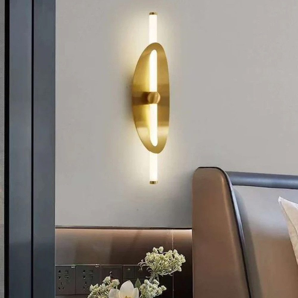 Світлодіодне бра з латунним корпусом 60 см | Line F | Арт. W60/1 A, фото 1