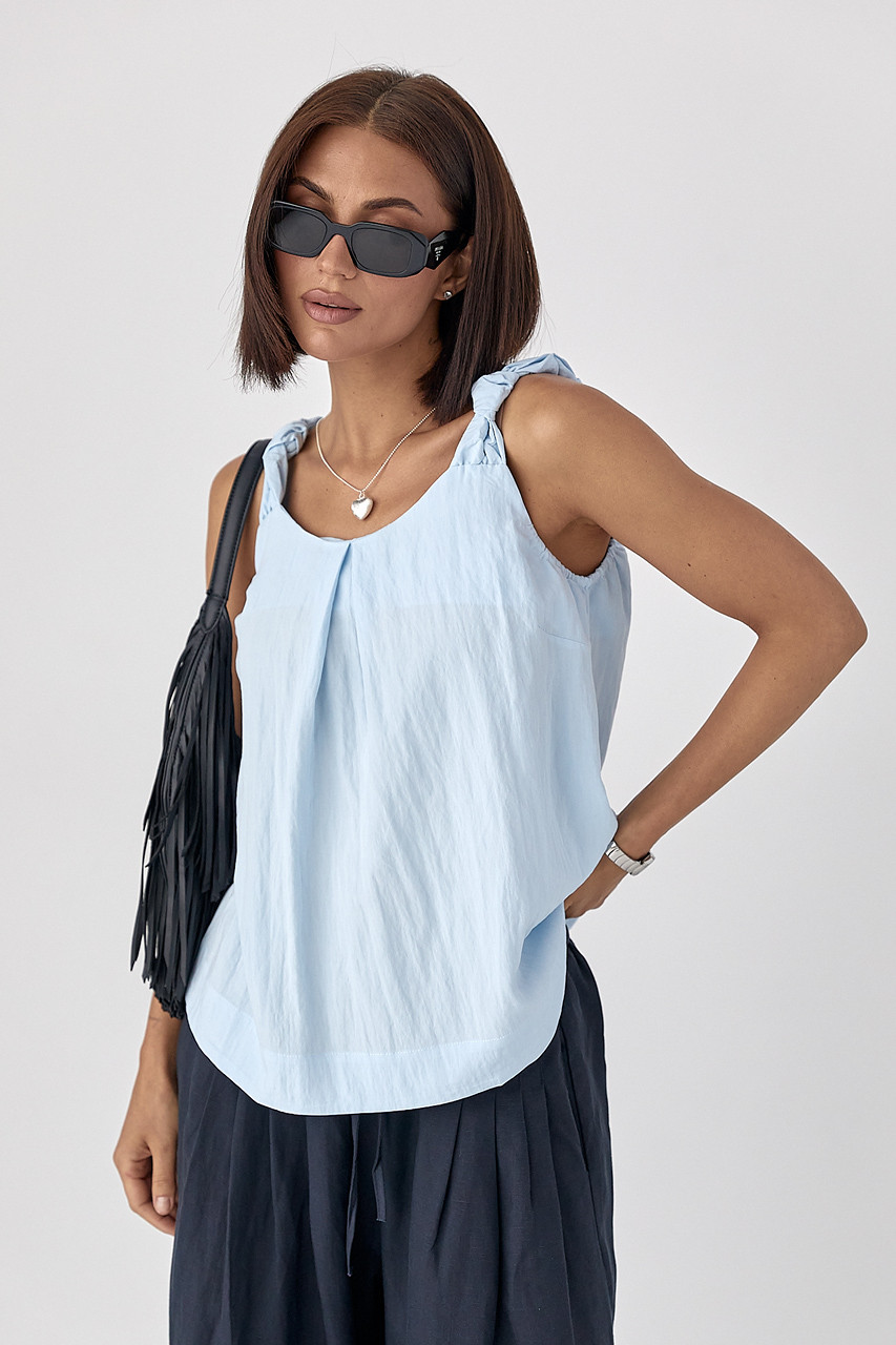 Жіноча блуза вільного крою - блакитний цвет, ONE SIZE (є розміри), фото 1