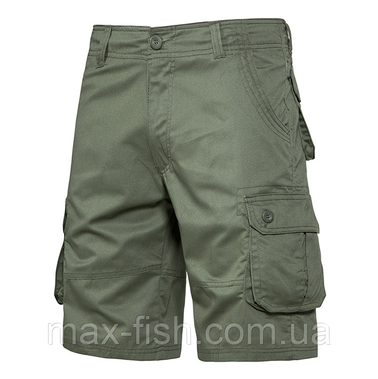 Чоловічі шорти-карго літні "ABC" Олива, розмір S, фото 1
