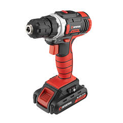 Дриль-шурупокрут акумуляторний Li-Ion 18 В, 25 Nm, 0-400/0-1500 об/хв, 1,3 Аг INTERTOOL WT-0313