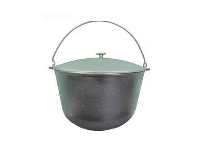 Казан алюмінієвий туристичний для жарки і тушення 40л з кришкою (похідний) D1140 ТМ TALKO FG