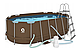 Басейн каркасний, прямокутний Avenli 427x275x100 см. (Brown) 16в1 (2820), фото 3