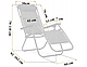 Розкладне крісло шезлонг LEOBRO Zero Gravity Black (LB-ZGC-A1-BLK), фото 7