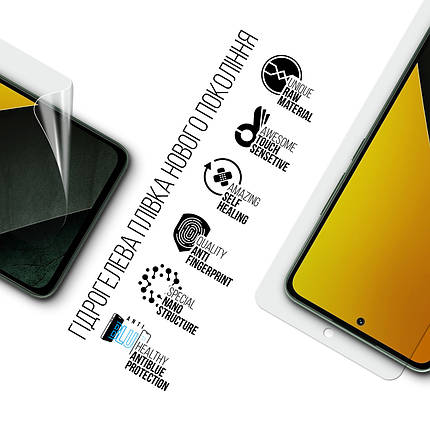 Гідрогелева плівка ArmorStandart Anti-Blue для Xiaomi Poco M7 Pro 5G (ARM83167), фото 3