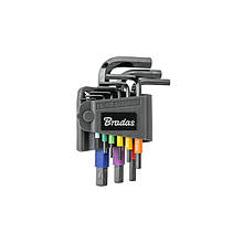 Набір шестигранних ключів HX 1,5-10 мм 9 шт. мультиколор / короткі, DIY-HKH71-SH/B