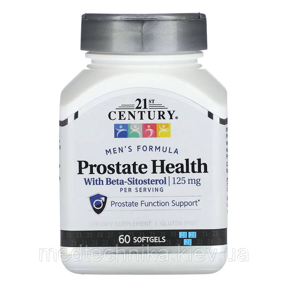 Здоров'я простати з бета-ситостеролом, 60 капсул, 21st Century, фото 1