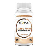Їжовик гребінчастий, Lion's Mane, Biotus, 1000 мг, 60 капсул