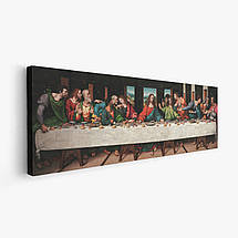 Картина на полотні "Леонардо да Вінчі, Тайна вечеря, Leonardo da Vinci, The Last Supper", 60×168см, фото 3