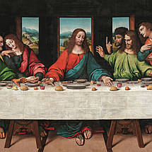 Картина на полотні "Леонардо да Вінчі, Тайна вечеря, Leonardo da Vinci, The Last Supper", 60×168см, фото 6