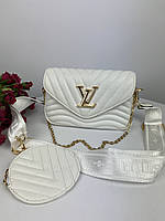 Louis Vuitton white ДЕФЕКТ НА ШКІРІ  (пляма в середині сумочки)