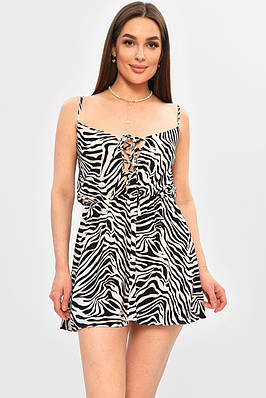 Сарафан жіночий чорного кольору з принтом 203148T Безкоштовна доставка