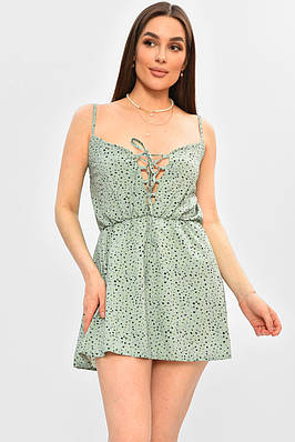 Сарафан жіночий зеленого кольору з принтом 203151T Безкоштовна доставка