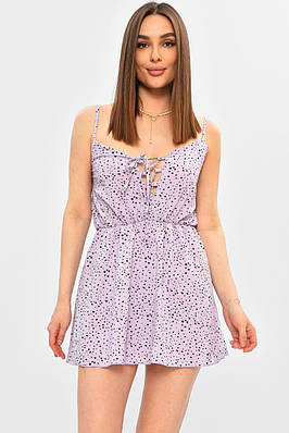 Сарафан жіночий бузкового кольору з принтом 203157T Безкоштовна доставка