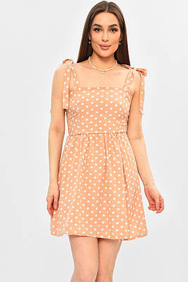 Сарафан жіночий бежевого кольору з принтом 203171T Безкоштовна доставка