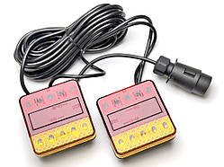 Комплект світлодіодних задніх ліхтарів причепа 4014B на магнітах із кабелем