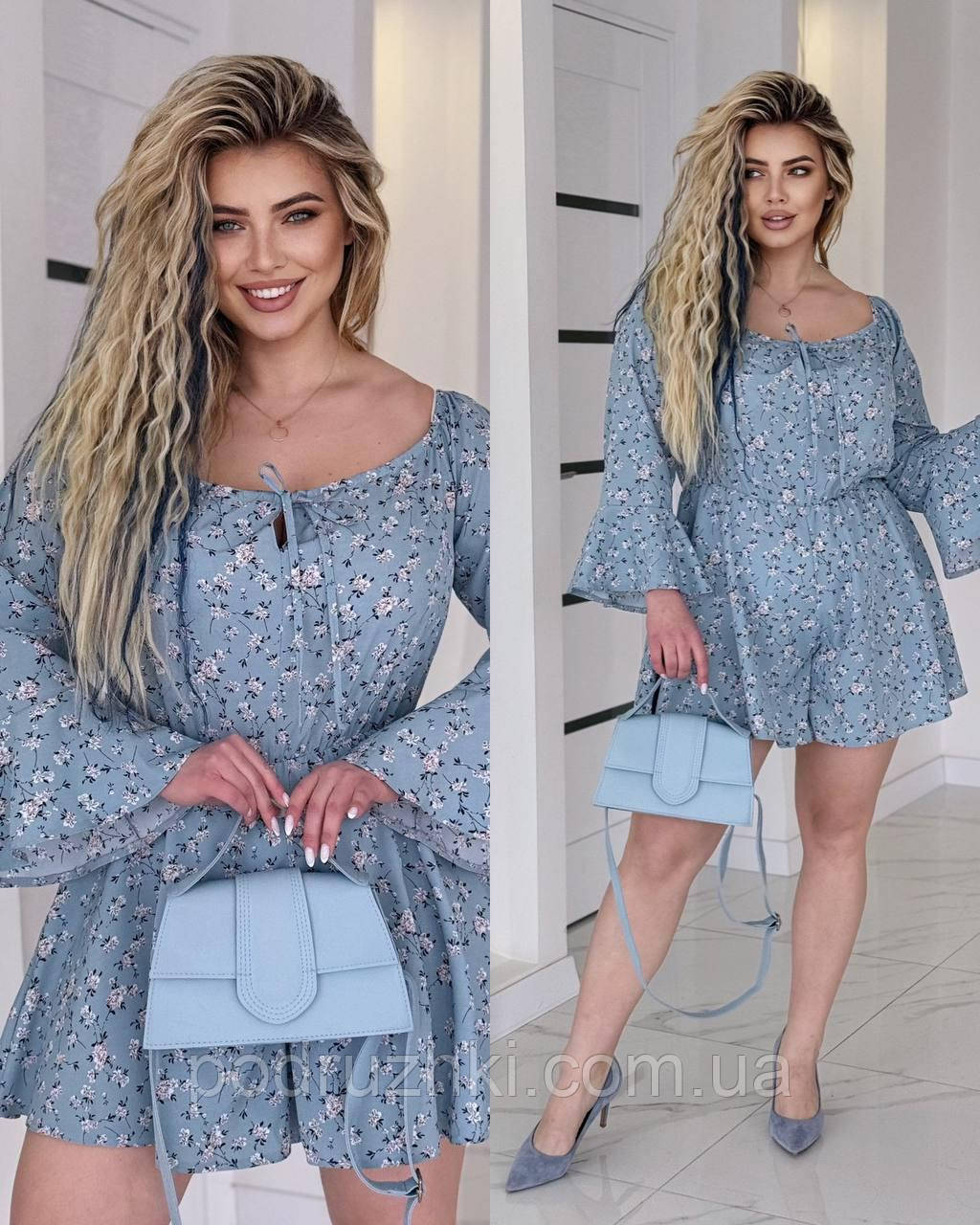 Літня коротка сукня комбінезон із шортами Тканина: софт Розмір: 42-46,48-52,54-58, фото 1