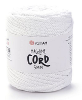 Пряжа Макраме Корд 5мм-751 білий