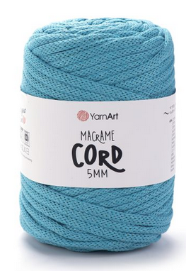 Пряжа Макраме Корд 5мм-763 бірюза, фото 1