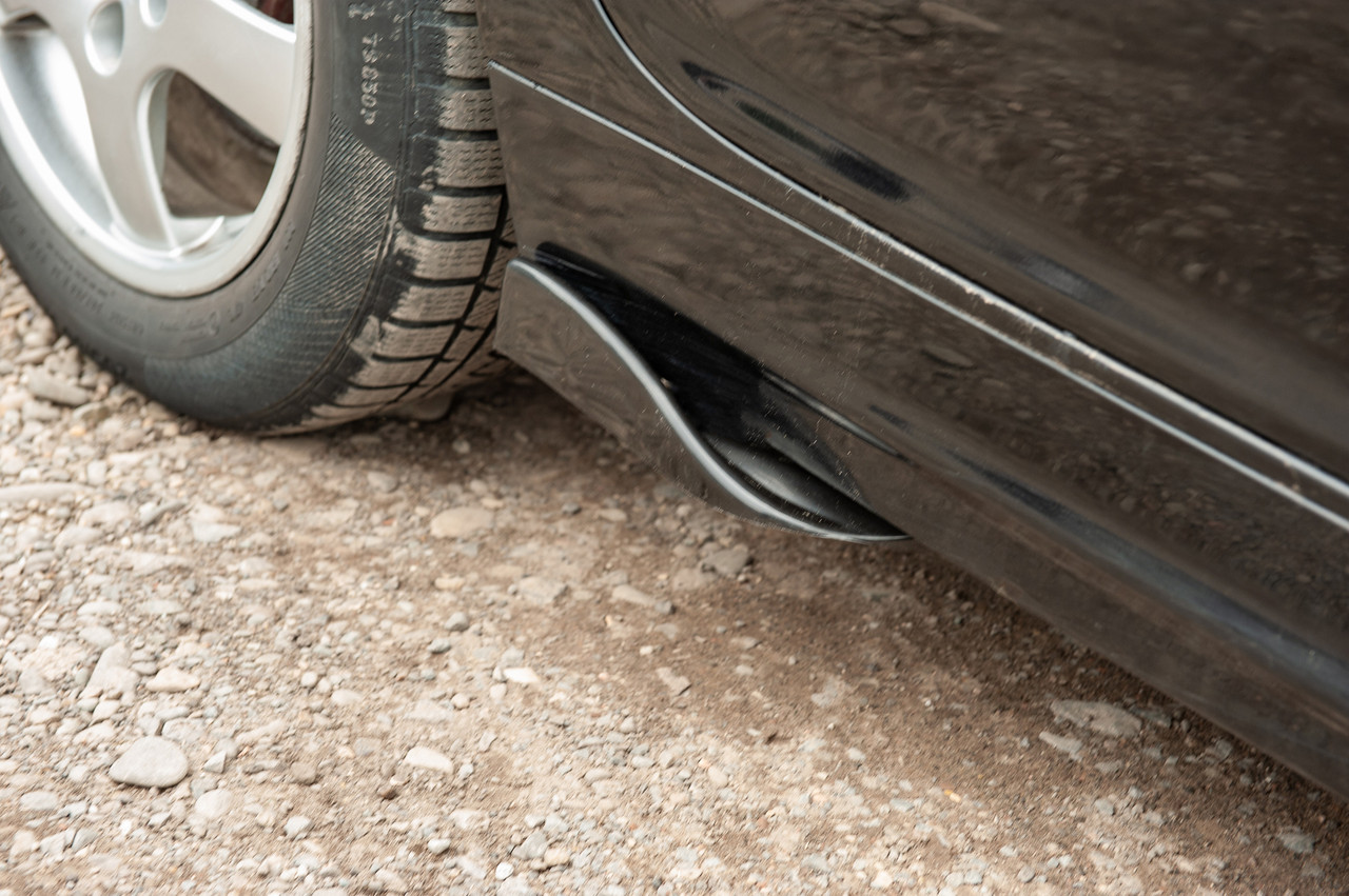 Універсальні Flap накладки на задній бампер тип-F (2 шт, чорний глянець, ABS-пластик) від VLF комп., фото 1