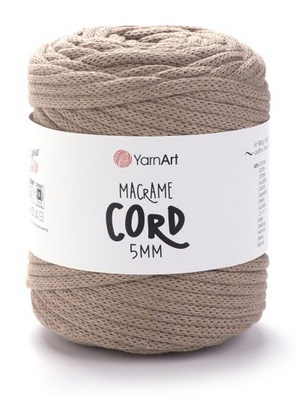 Пряжа Макраме Корд 5мм-768 темний беж, фото 1