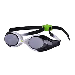 Окуляри для плавання дитячі на 6-12 років  Arena Spider Jr 92338-014 чорно білі