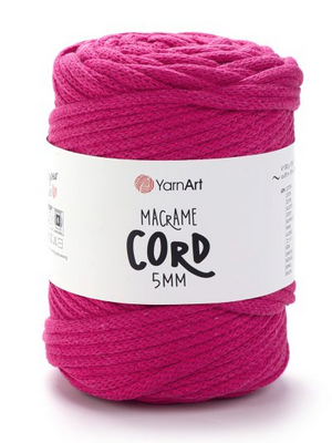 Пряжа Макраме Корд 5мм-771 малина, фото 1