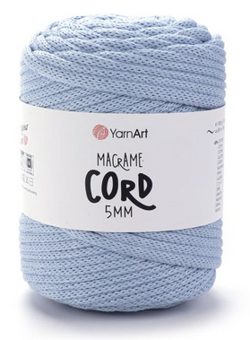 Пряжа Макраме Корд 5мм-760 блакитний, фото 1