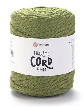 Пряжа Макраме Корд 5мм-787 олива, фото 1