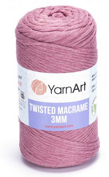 Twisted Macrame 3mm YarnArt-792 пильна троянда, фото 1