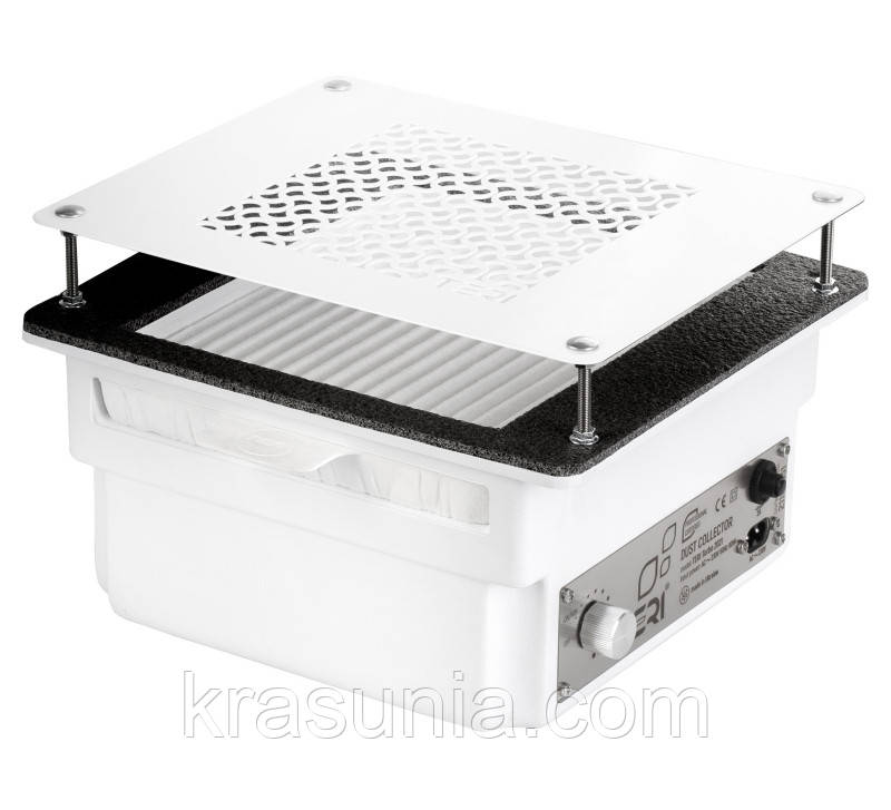 Врізна манікюрна витяжка з HEPA фільтром Teri Turbo, колір білий (сітка біла)