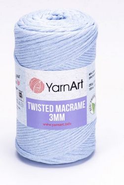 Twisted Macrame 3mm YarnArt-760 блакитний, фото 1