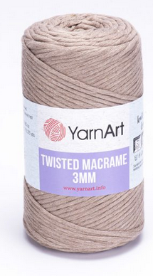 Twisted Macrame 3mm YarnArt-768 беж, фото 1
