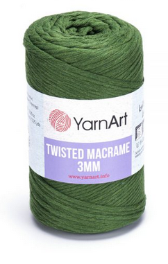 Twisted Macrame 3mm YarnArt-787 зелений, фото 1
