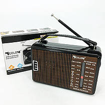 Радіоприймач GOLON RX-608 всехвильовий на батарейках + підтримка USB/microSD/MP3/WMA, фото 2