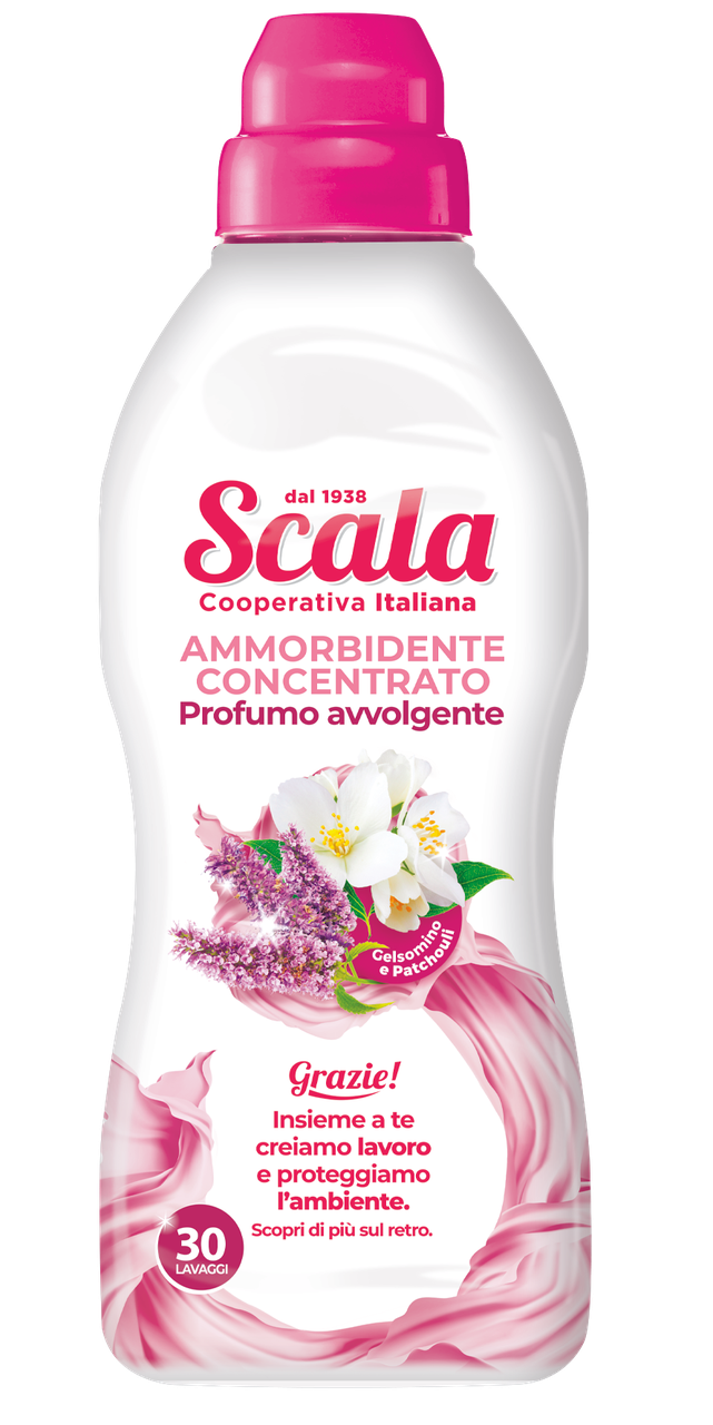 Концентрований кондиціонер-ополіскувач Scala Ammorbidente Gelsomino & Patchouli 750 мл, фото 1