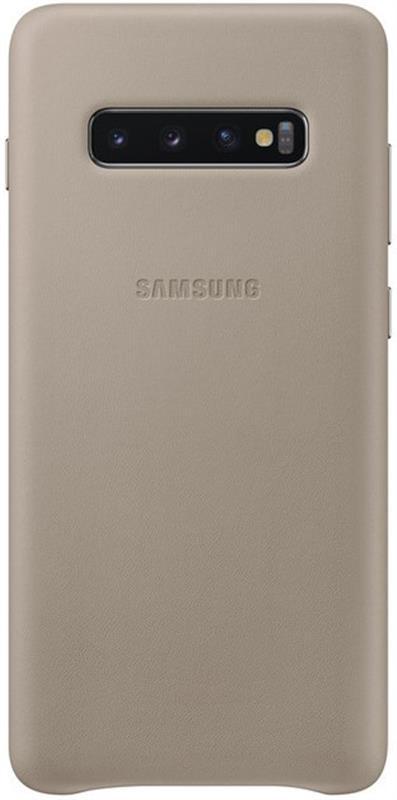 Чохол-накладка Samsung Leather Cover для Samsung Galaxy S10+ SM-G975 Gray (EF-VG975LJEGRU), фото 1