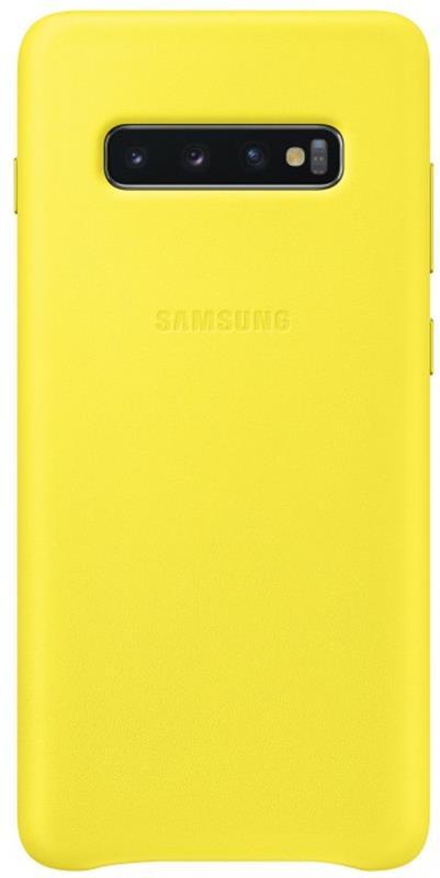 Чохол-накладка Samsung Leather Cover для Samsung Galaxy S10+ SM-G975 Yellow (EF-VG975LYEGRU), фото 1