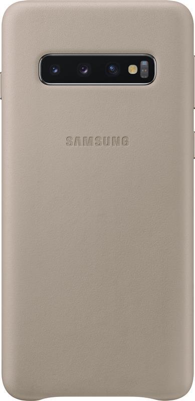 Чохол-накладка Samsung Leather Cover для Samsung Galaxy S10 SM-G973 Gray (EF-VG973LJEGRU), фото 1