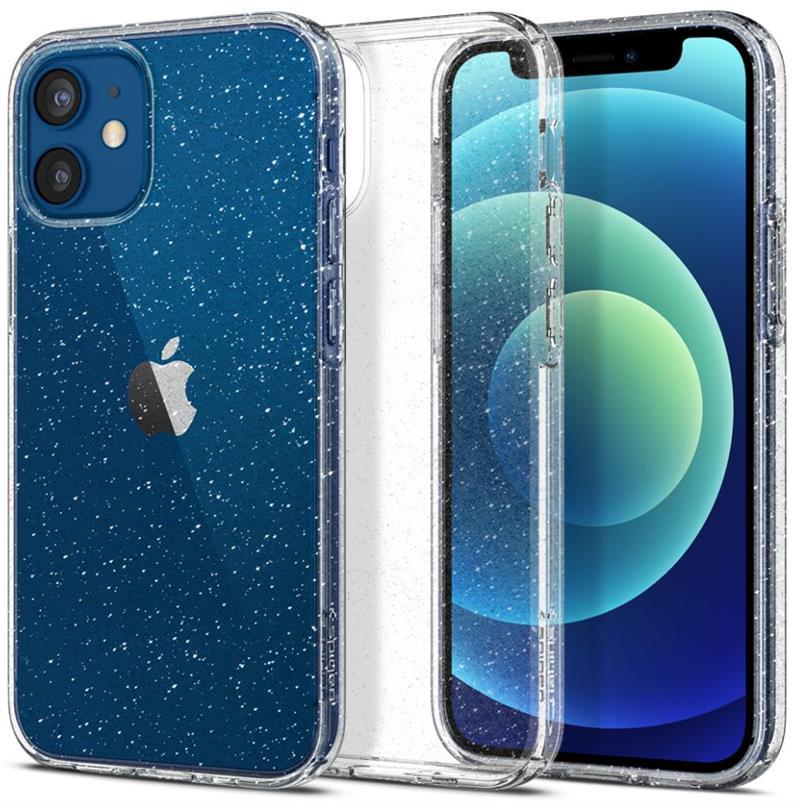 Чохол-накладка Spigen Liquid Crystal Glitter для Apple iPhone 12 Mini Crystal Quartz (ACS01741), фото 1