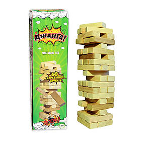 Настільна гра Дженга 60 дерев'яних брусків українською мовою Strateg 30771 Джанга KNZ