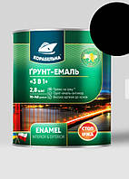 Ґрунт-емаль 3в1 чорна 2.8кг ТМ Корабельна ГЛЯНЦЕВАЯ