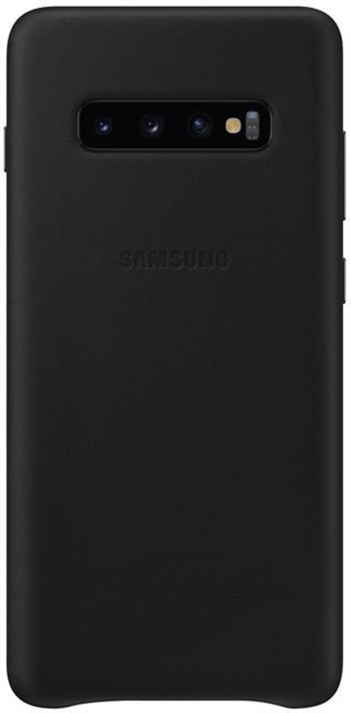 Чохол-накладка Samsung Leather Cover для Samsung Galaxy S10+ SM-G975 Black (EF-VG975LBEGRU), фото 1