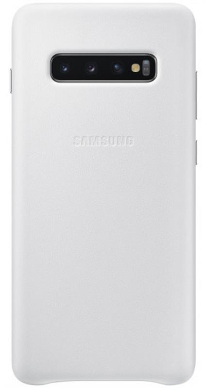 Чохол-накладка Samsung Leather Cover для Samsung Galaxy S10+ SM-G975 White (EF-VG975LWEGRU), фото 1