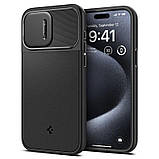 Чохол-накладка Spigen Optik Armor MagFit для Apple iPhone 15 Pro Black (ACS06738), фото 3