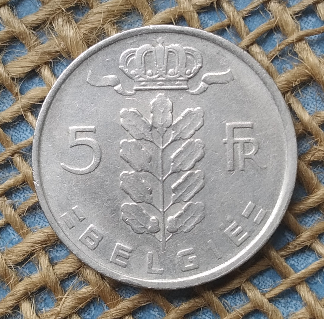 5 франкiв 1950 року. Бельгiя