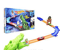 Спуск автотрек хот вілс для хлопчика 3 років для створення гоночних трас з машинкою Дитячий трек Лігво крокодила